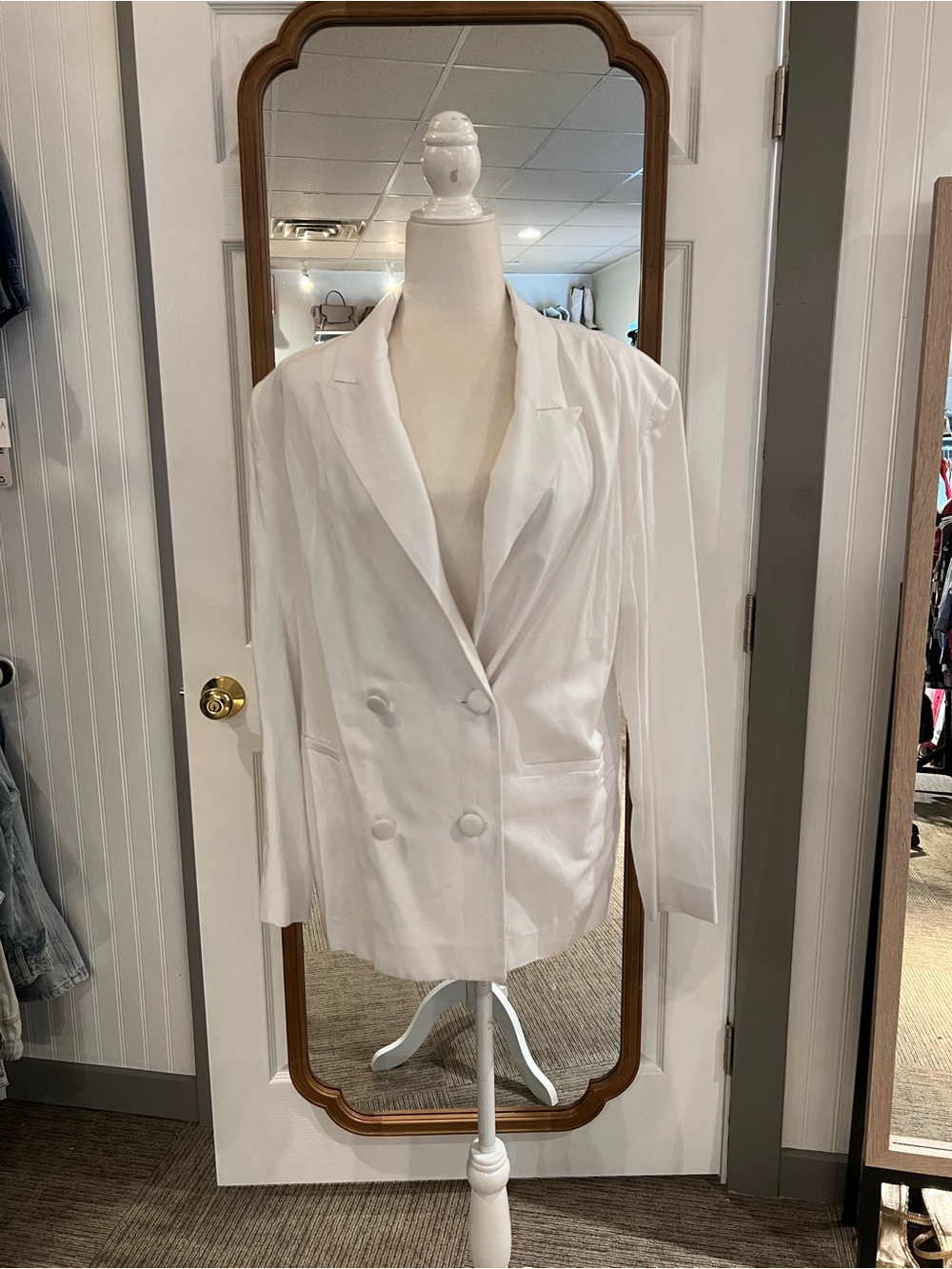 Steve Madden White Double Blazer